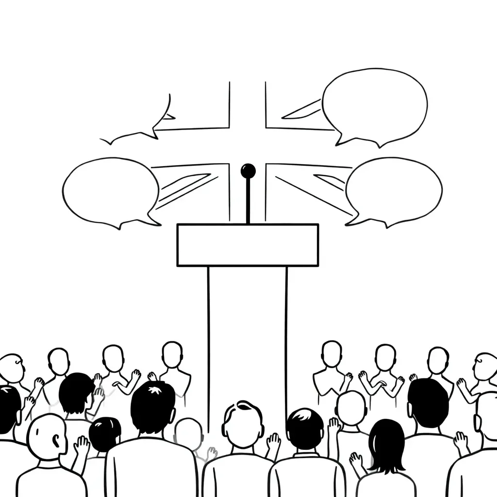 Person giving a speech