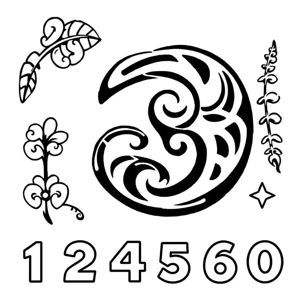 Māori numbers illustration