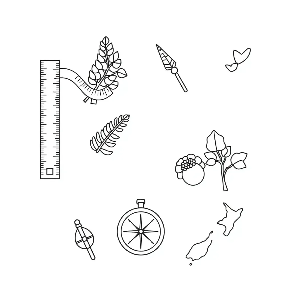 Mexican market with scales and measuring jugs