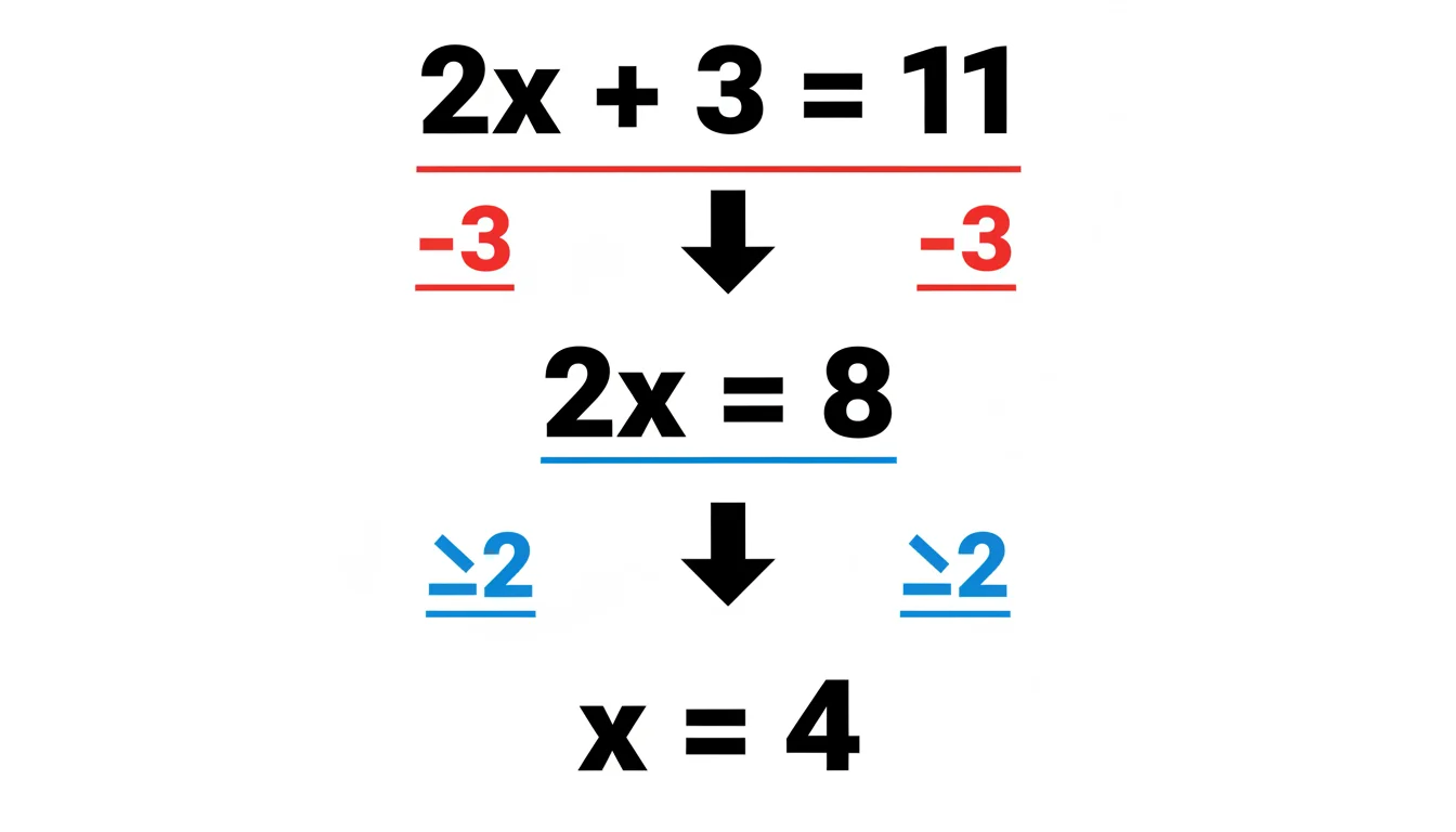 Solving Example: 2x + 3 = 11