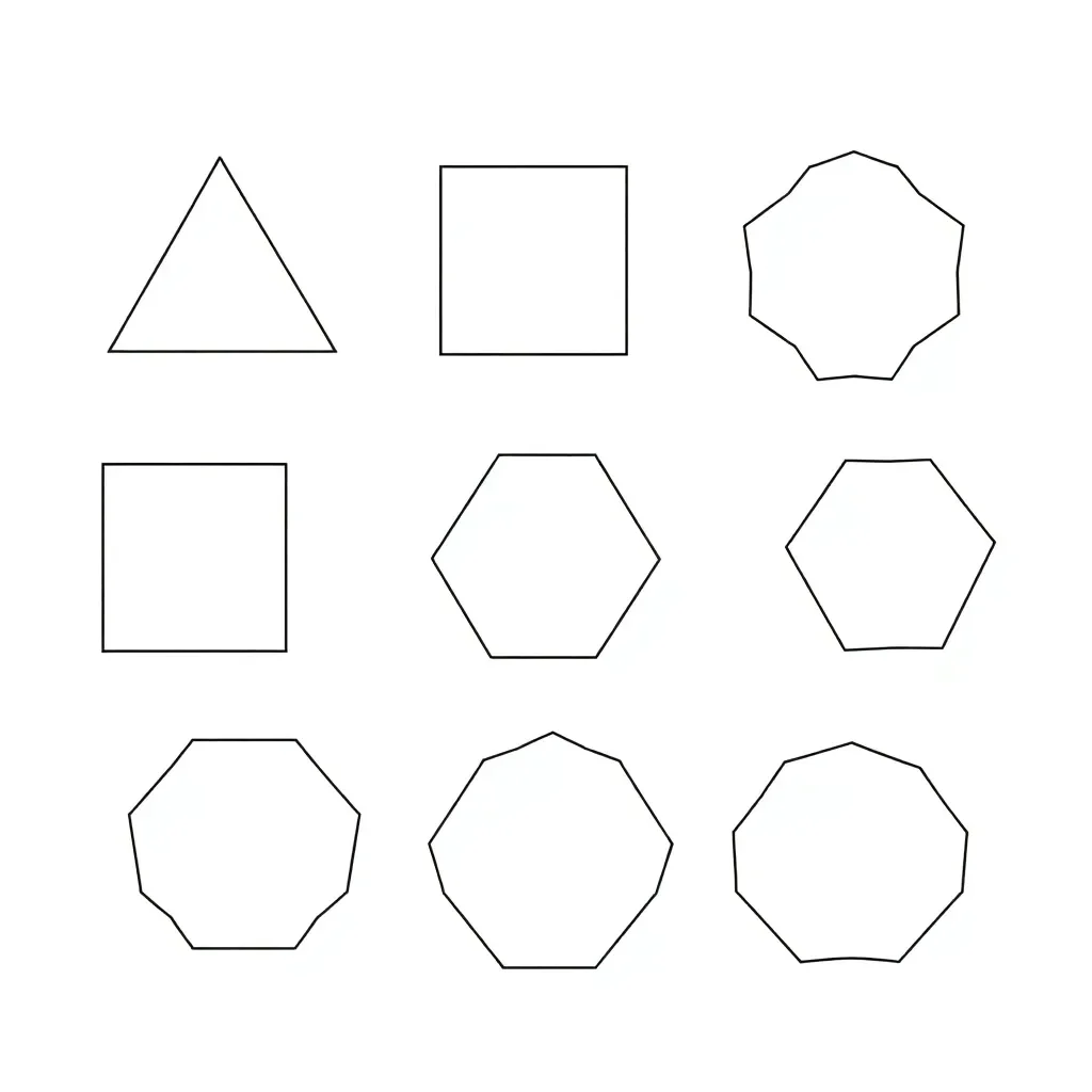 Polygon shapes illustration
