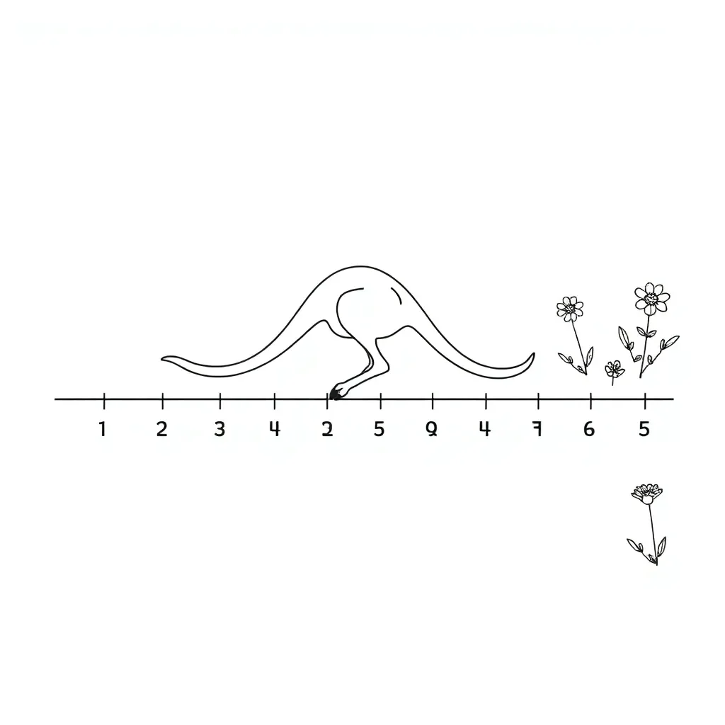 Number line with positive and negative integers