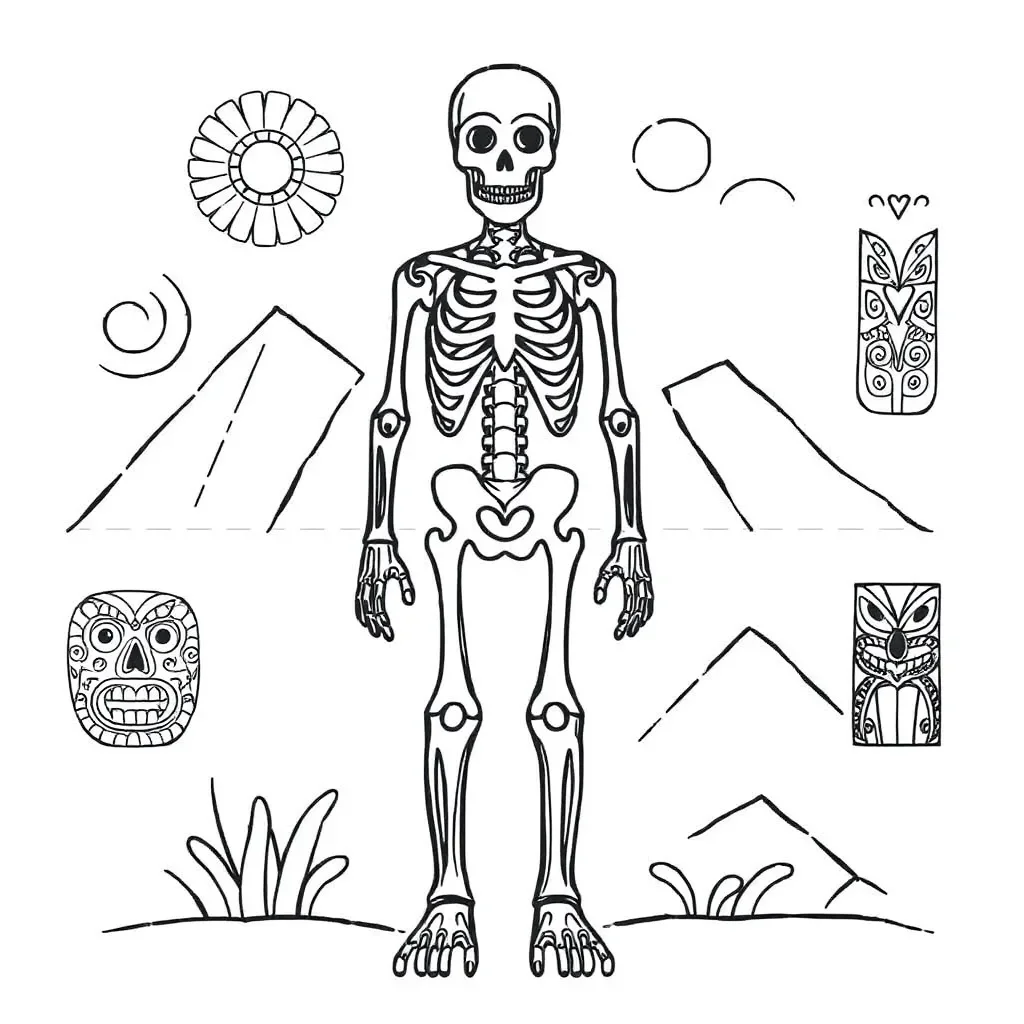 Human skeleton diagram