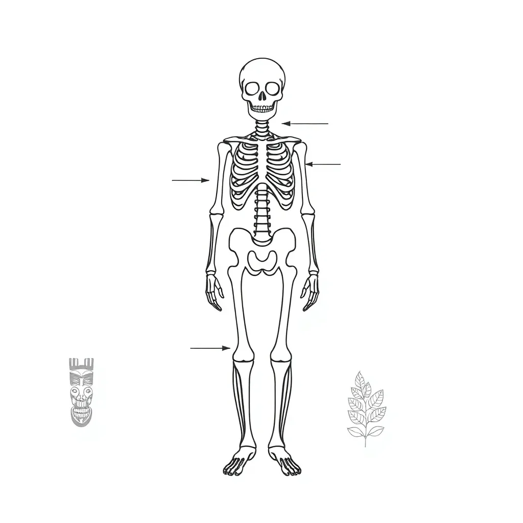 Human skeleton diagram