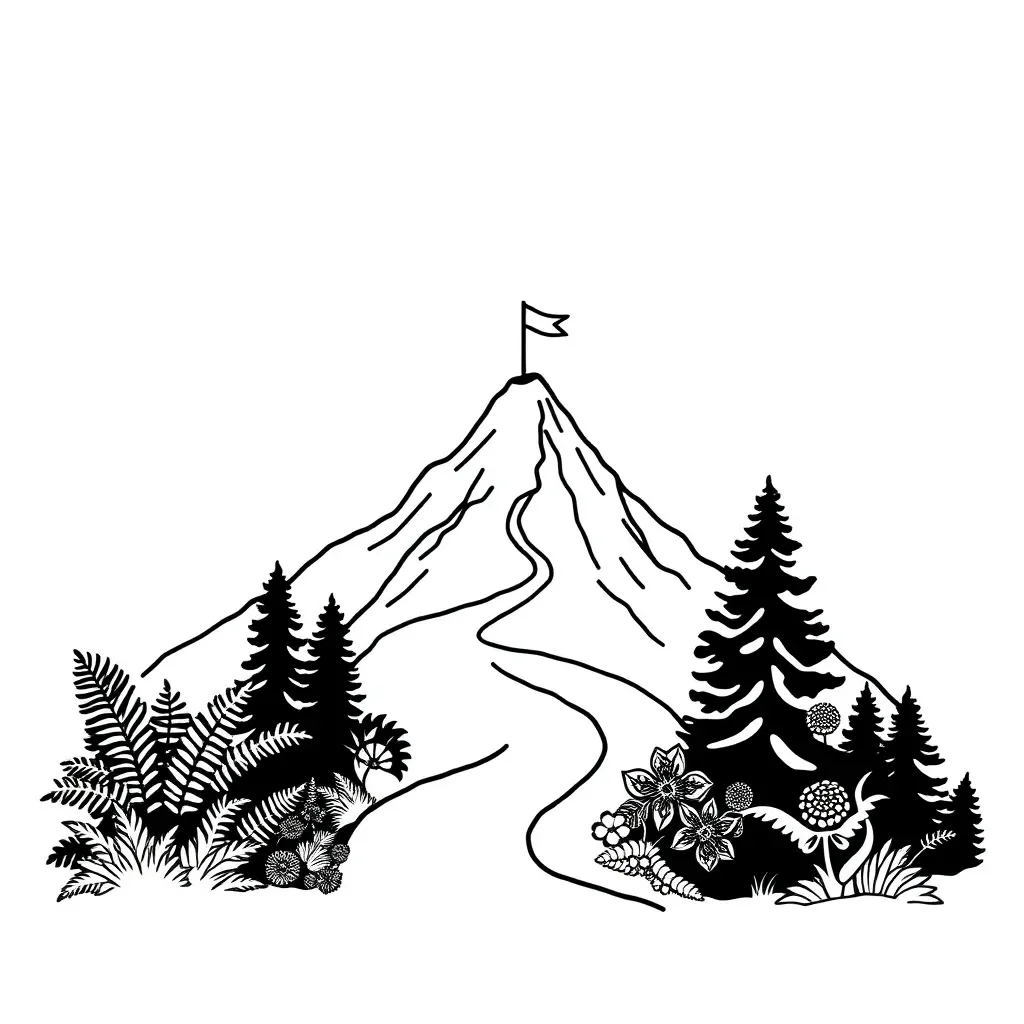 Students reaching for goals illustration
