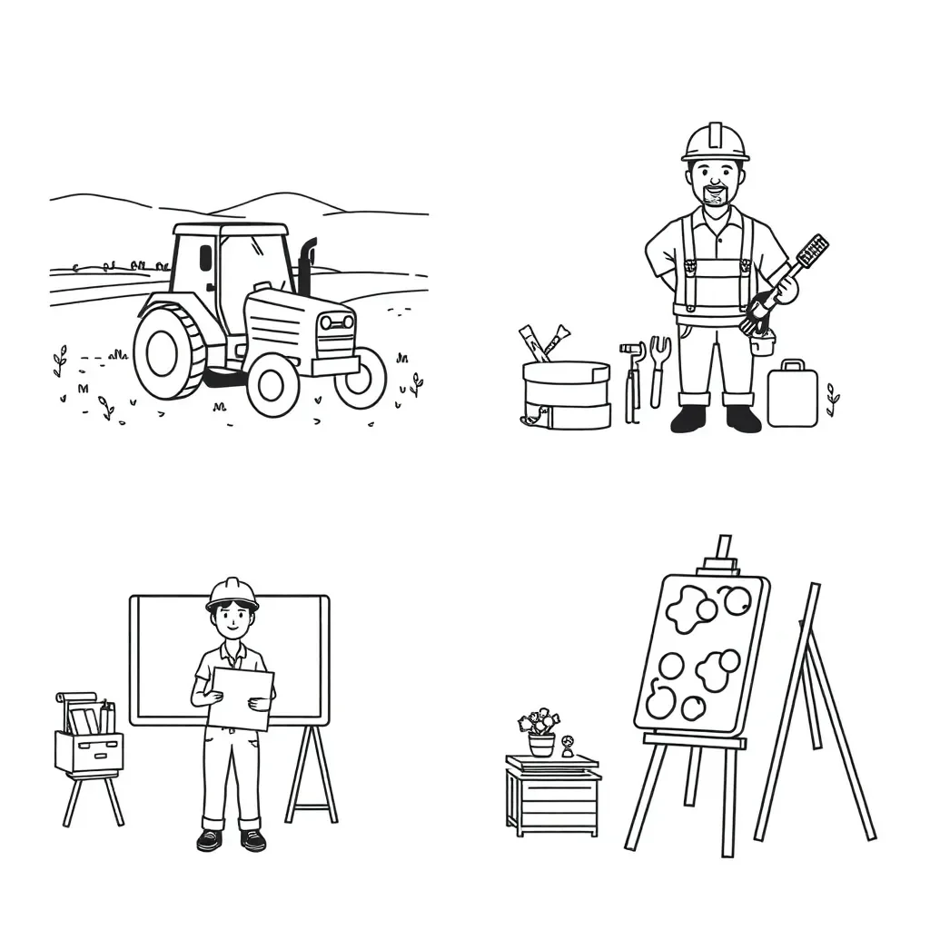 Evolution of work illustration showing traditional and modern workplace