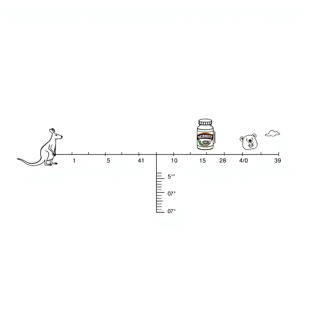Number line and thermometer illustration
