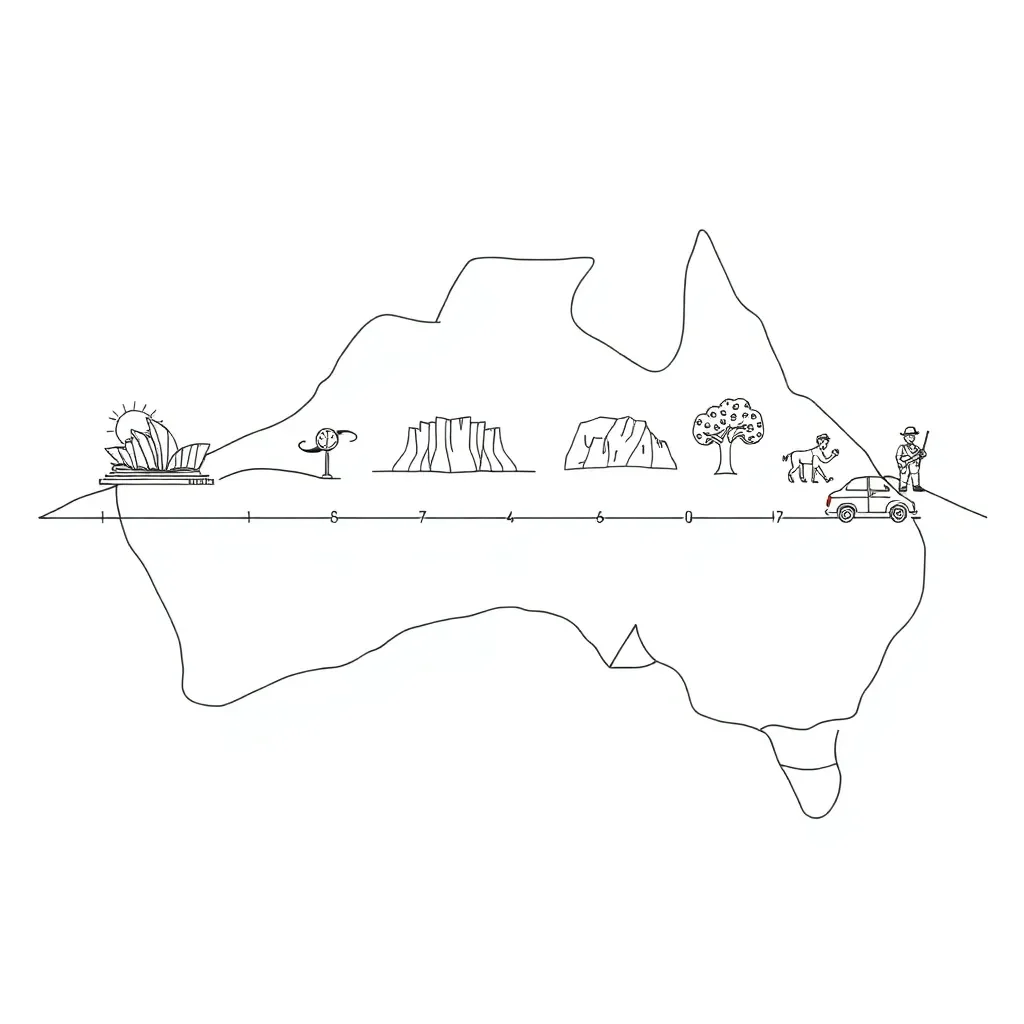 Historical timeline illustration