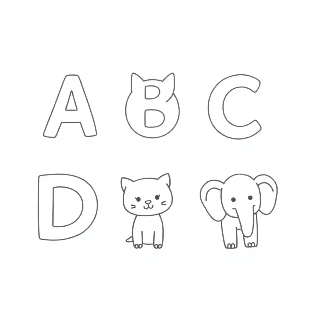 Alphabet letters and matching activity