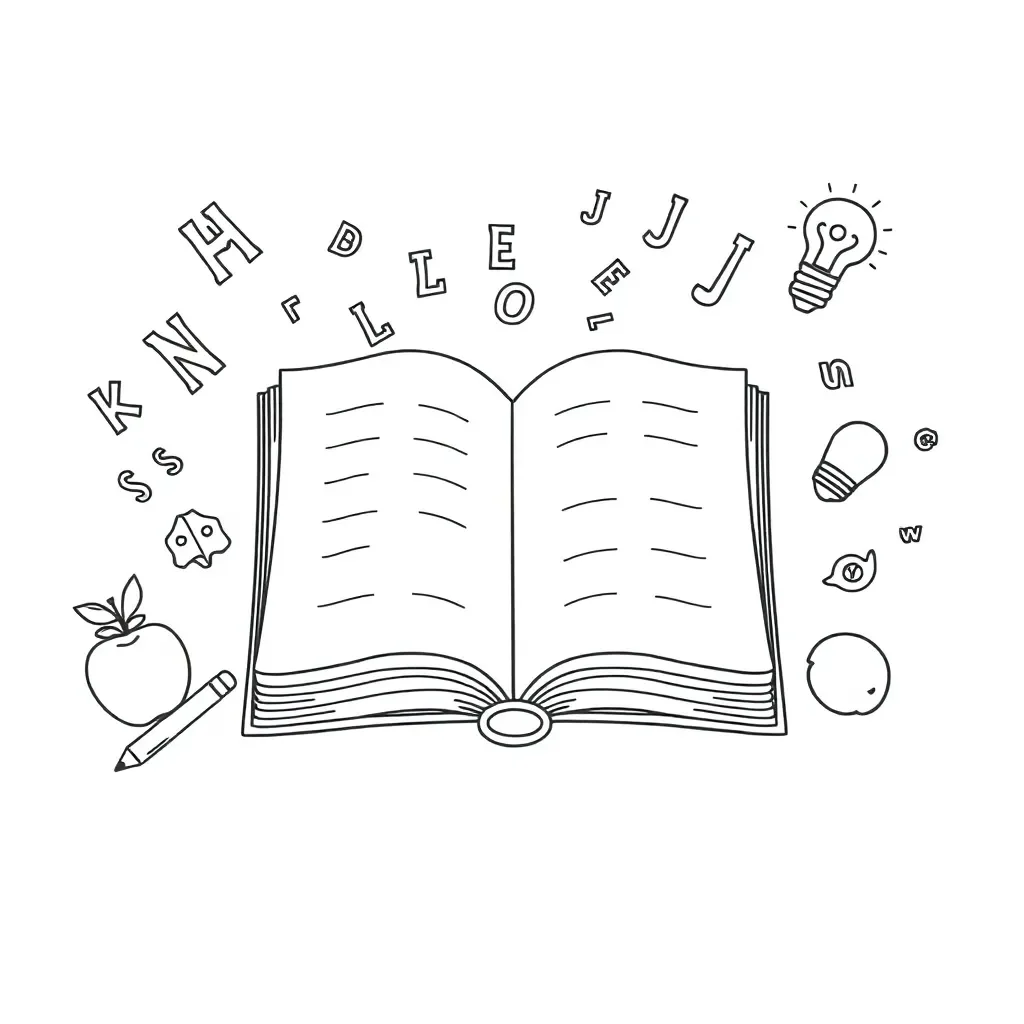 Letters and words illustration