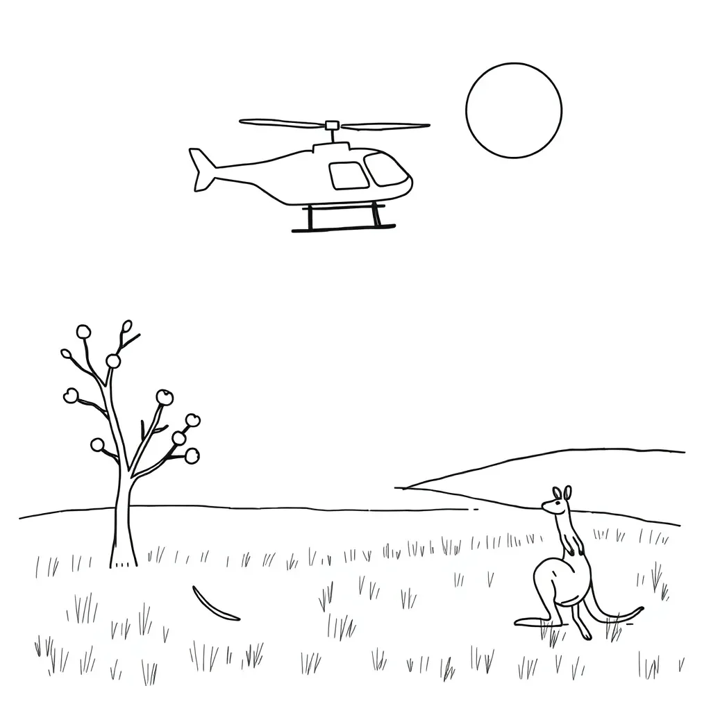 Paper helicopter flying through the air