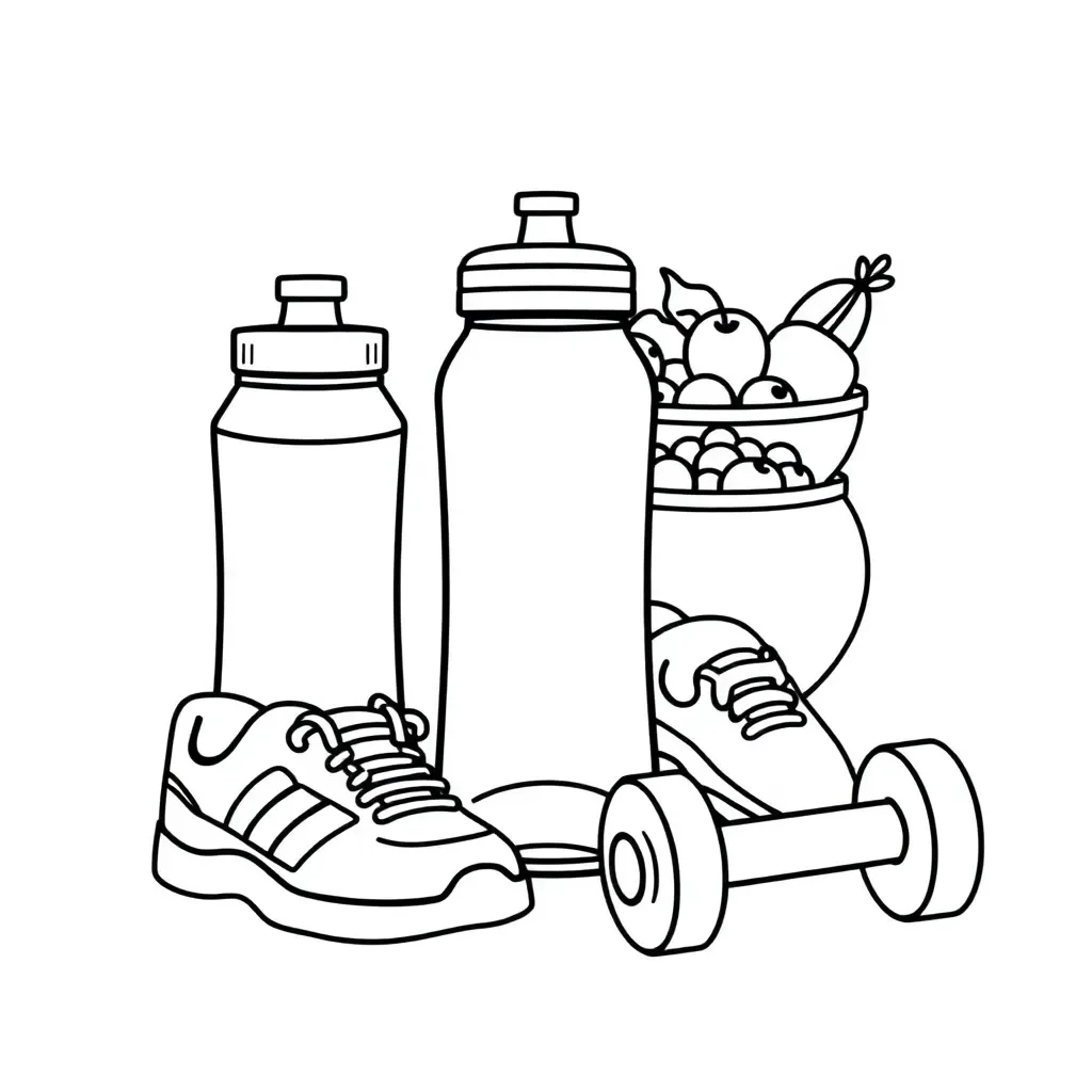 Athletic nutrition and budgeting illustration