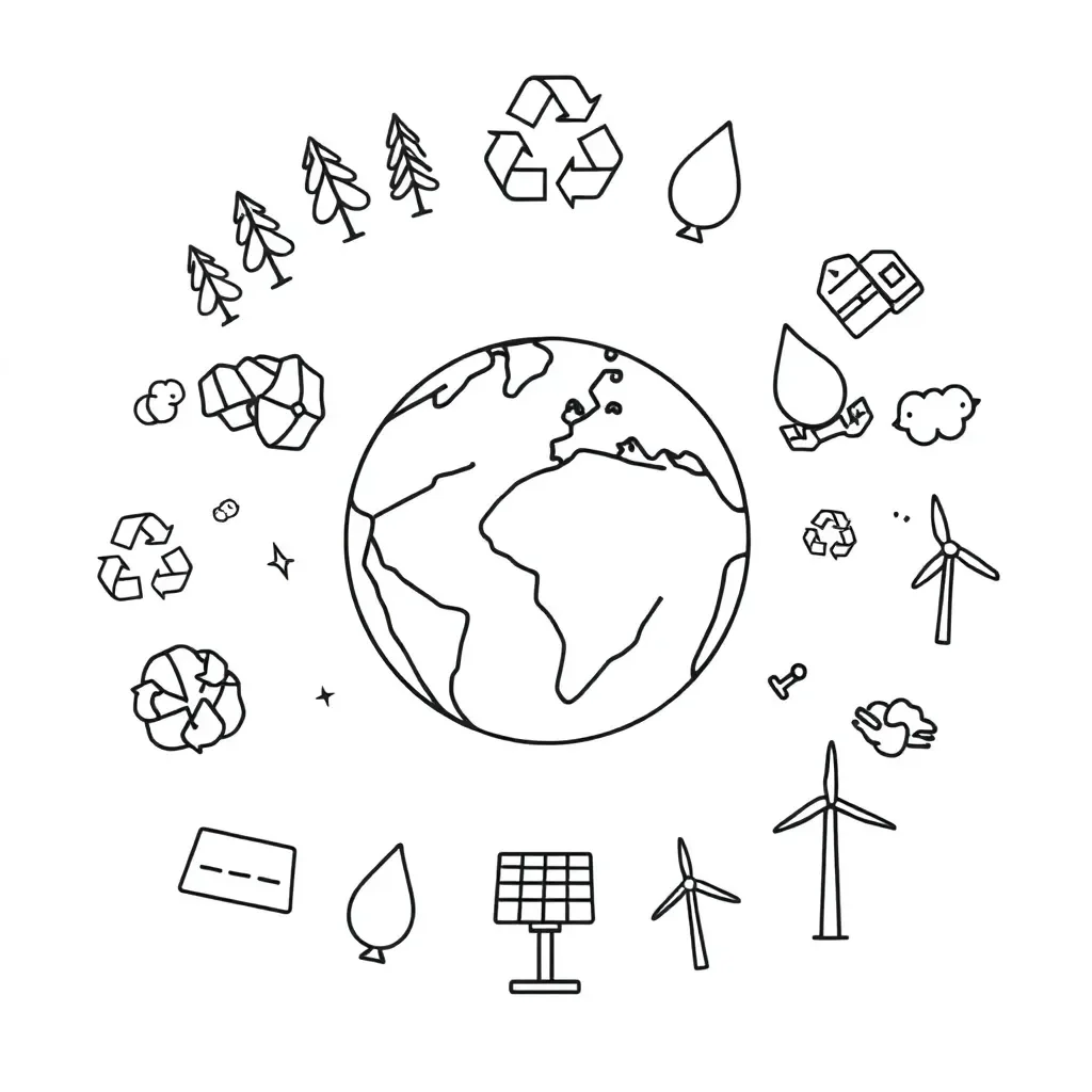 Environmental news and research illustration