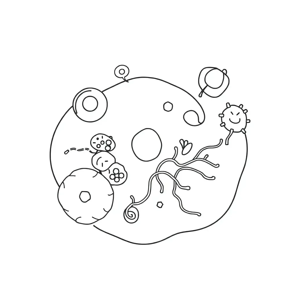Cell organelles diagram