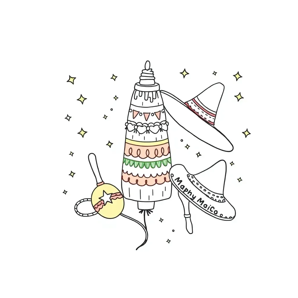 Spanish alphabet and greeting illustration