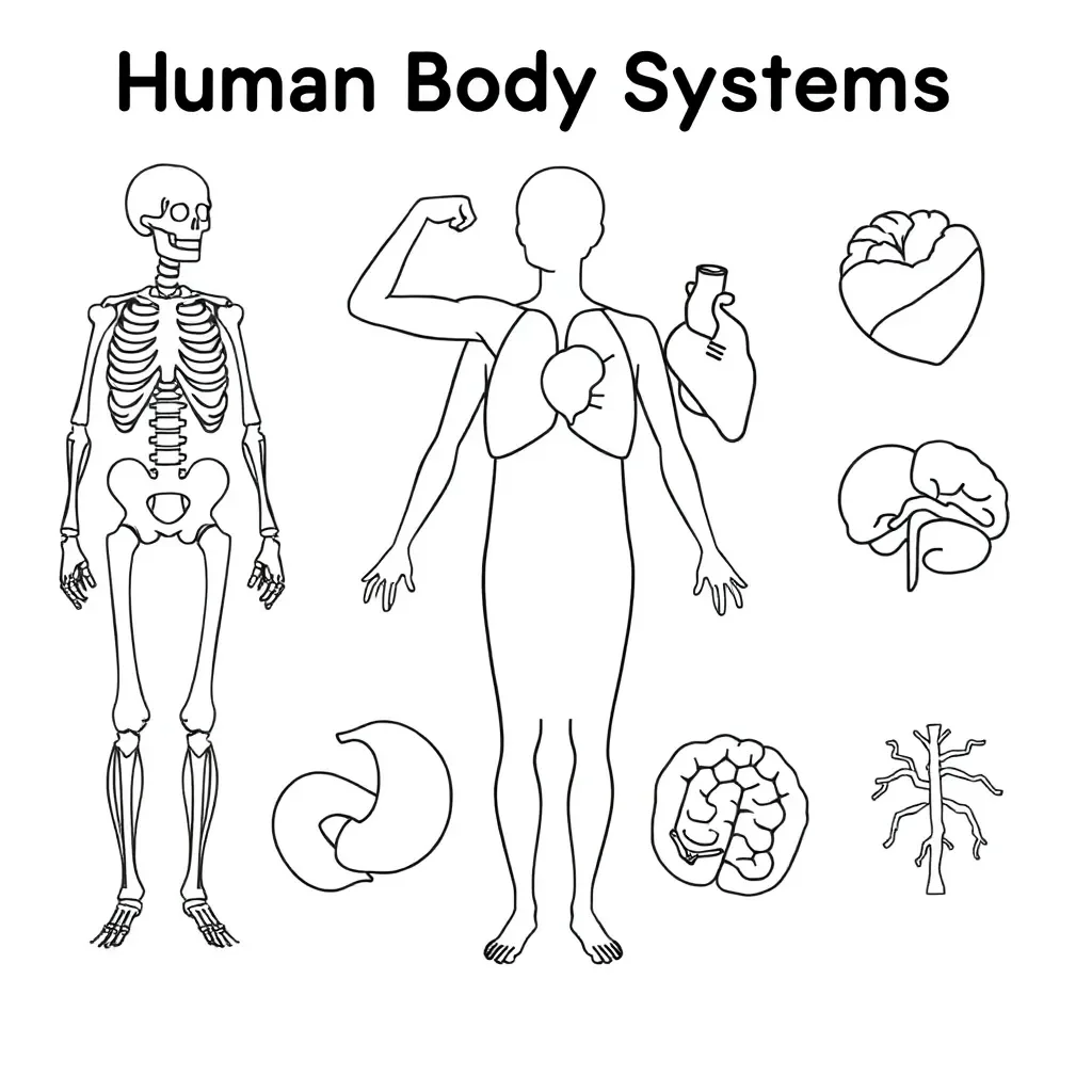 Human body systems diagram