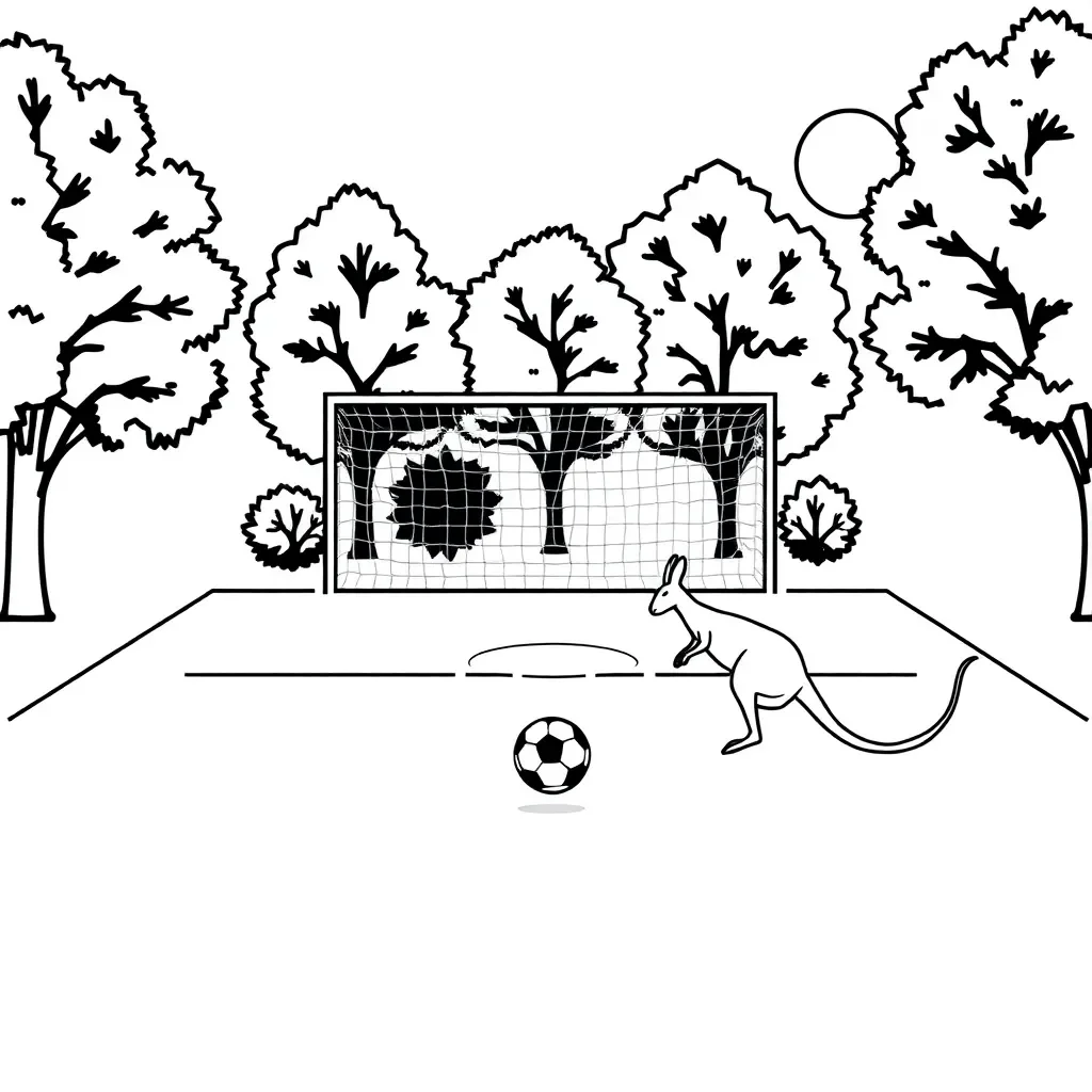 Soccer ball and cones illustration