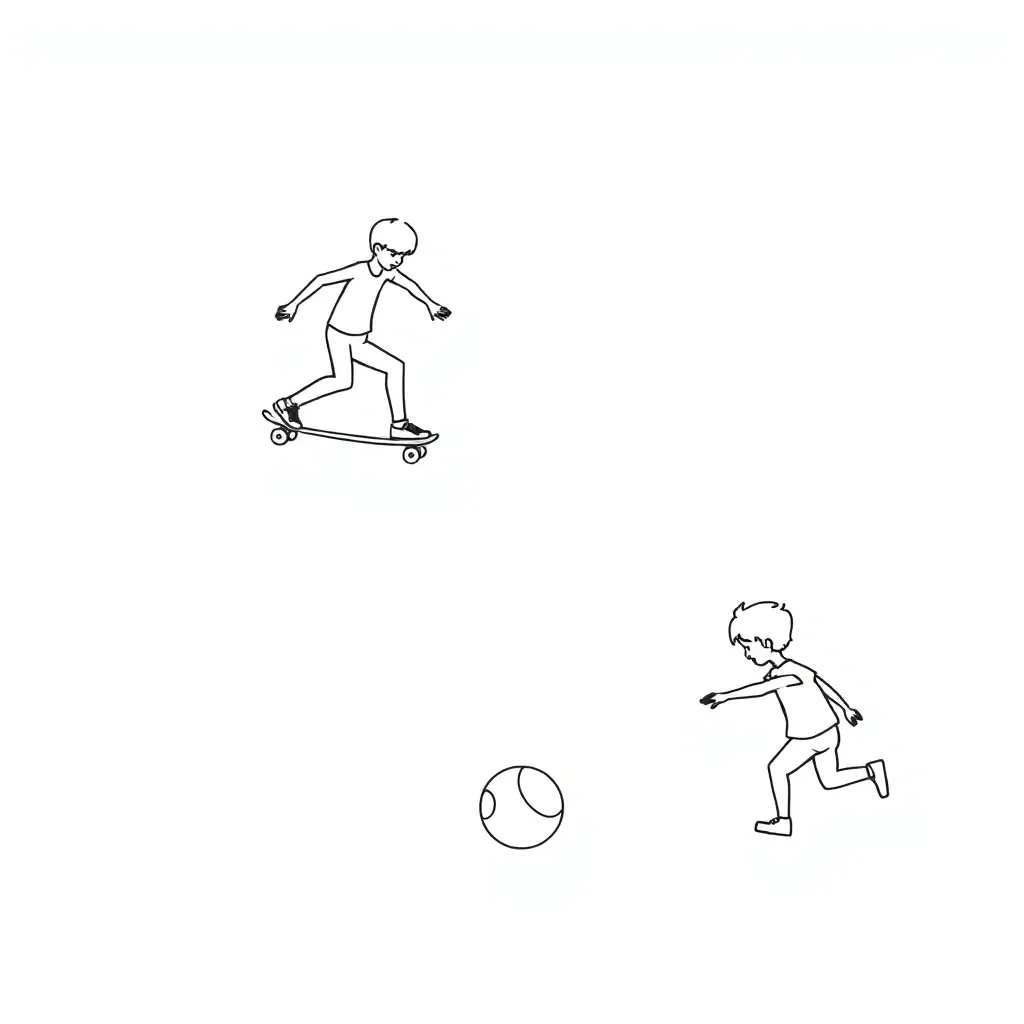 Action and reaction forces illustration