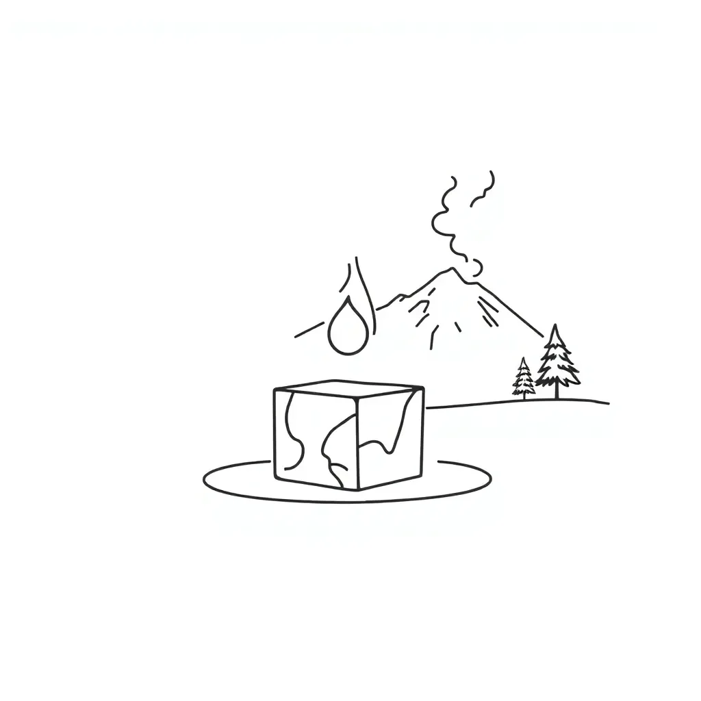States of matter illustration