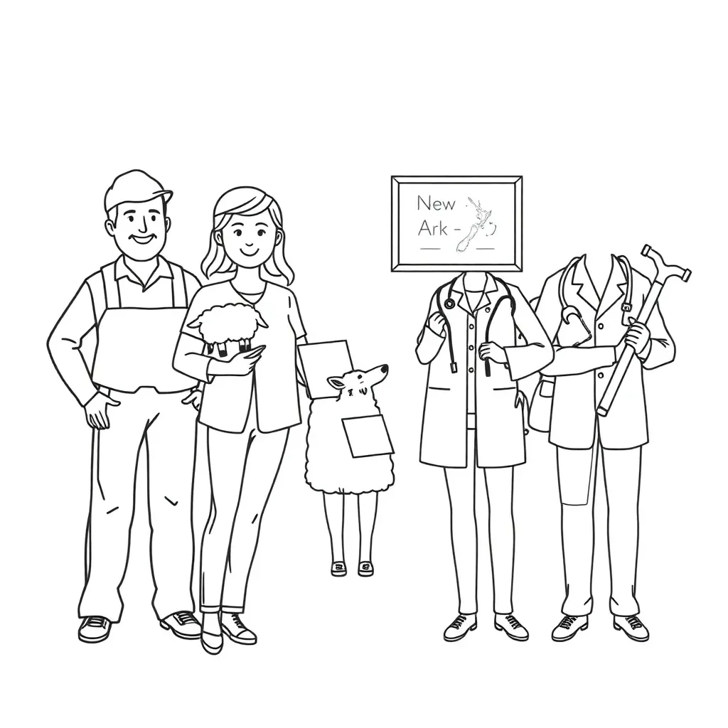 People working in different professions using measurement tools