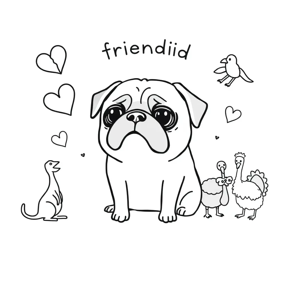 Pig the Pug illustration