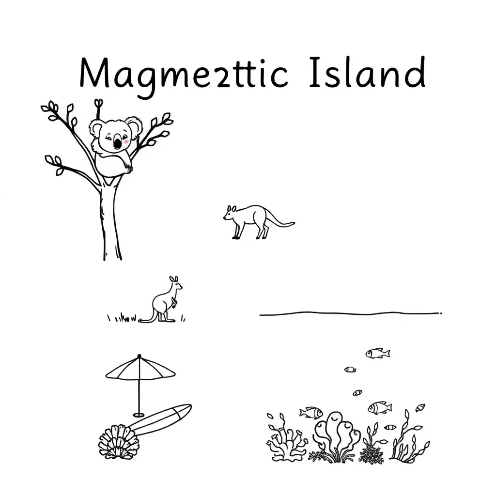 Magnetic Island map and scenery