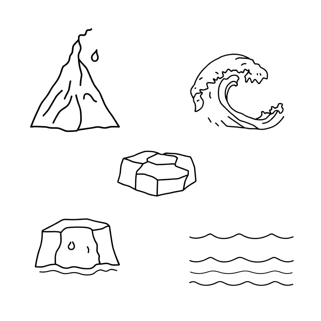 Natural disasters illustration