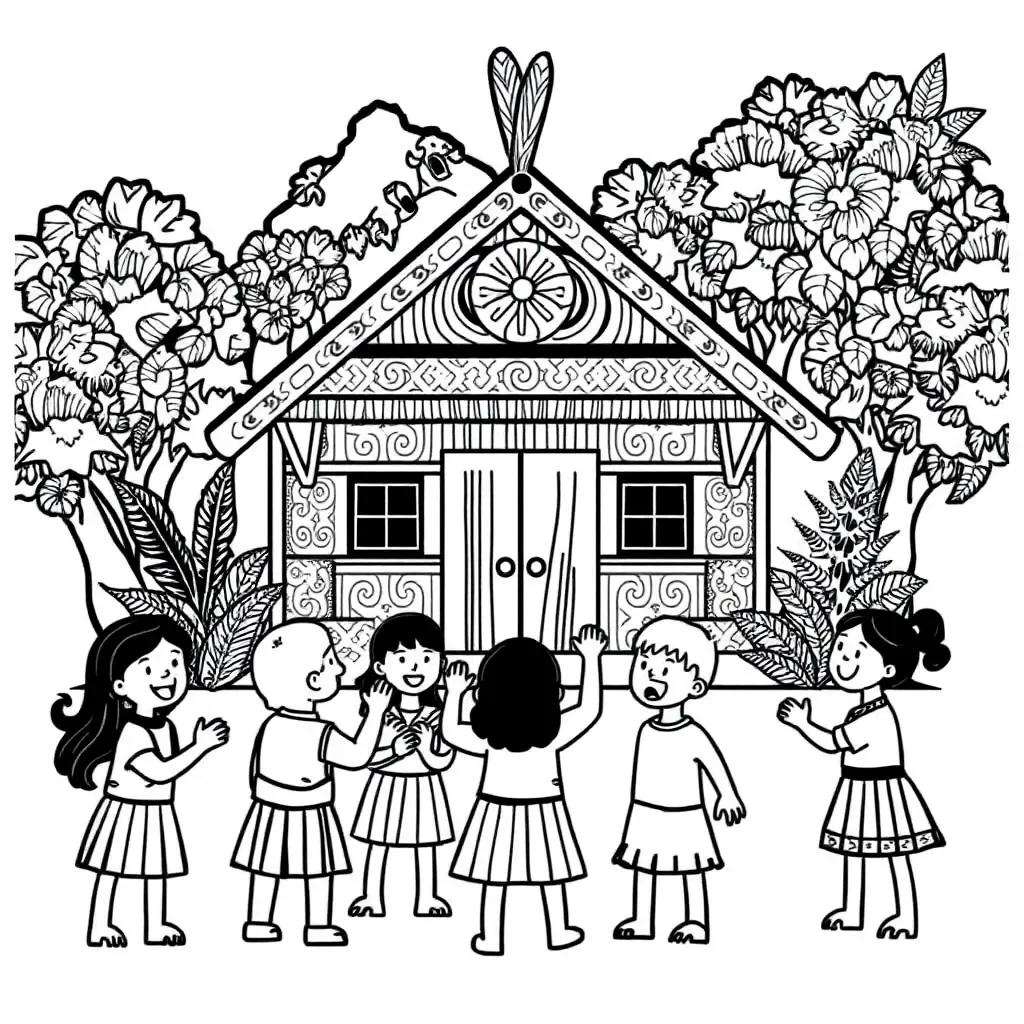 Māori greeting illustration