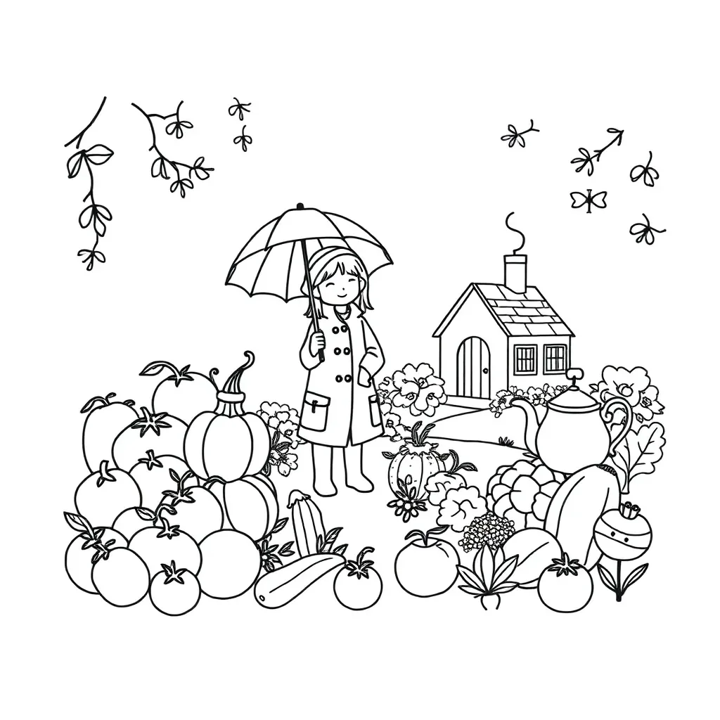 Duck, Cat and Squirrel making pumpkin soup