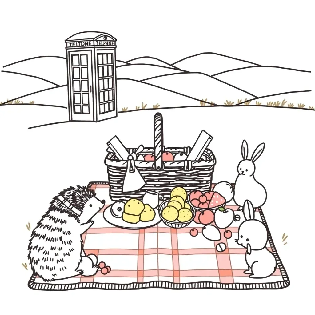 Book with story elements illustration