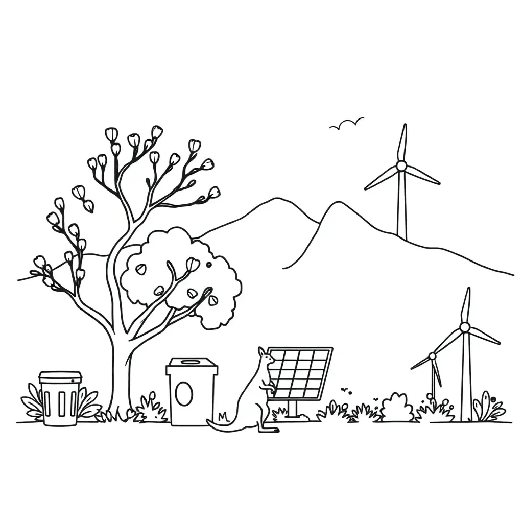 Magnetic Island sustainability illustration