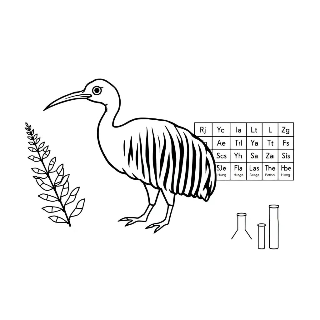 Chemistry lab equipment illustration