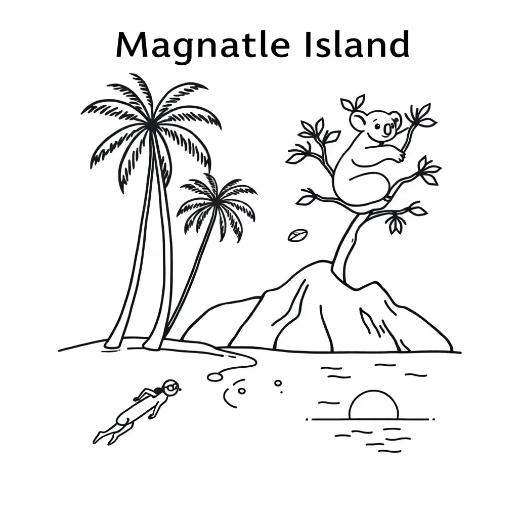 Students writing about Magnetic Island