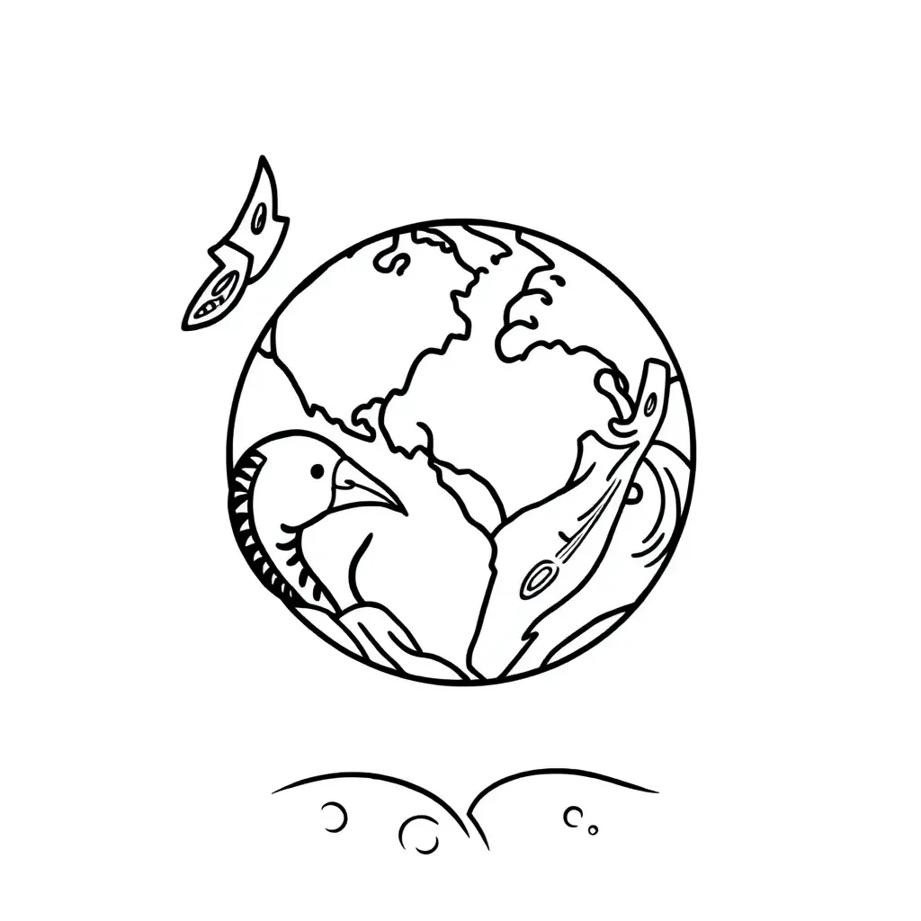 Earth and solar system illustration
