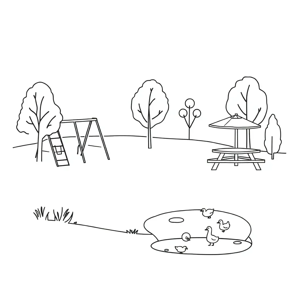 Community buildings illustration