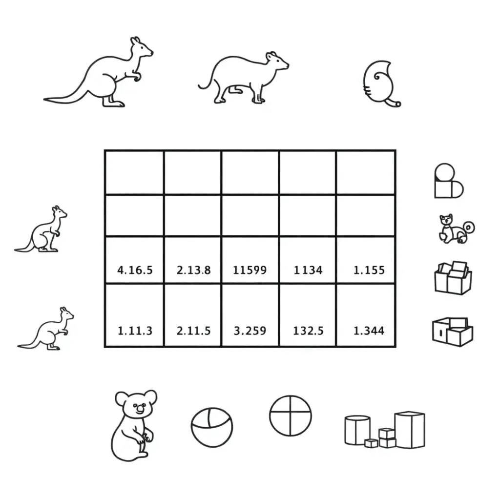 Decimal grid illustration