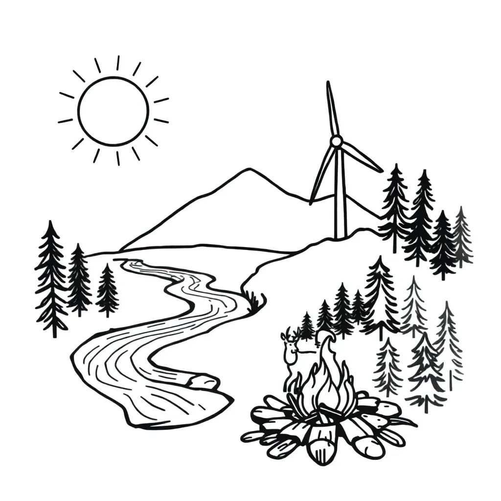 Energy conservation illustration