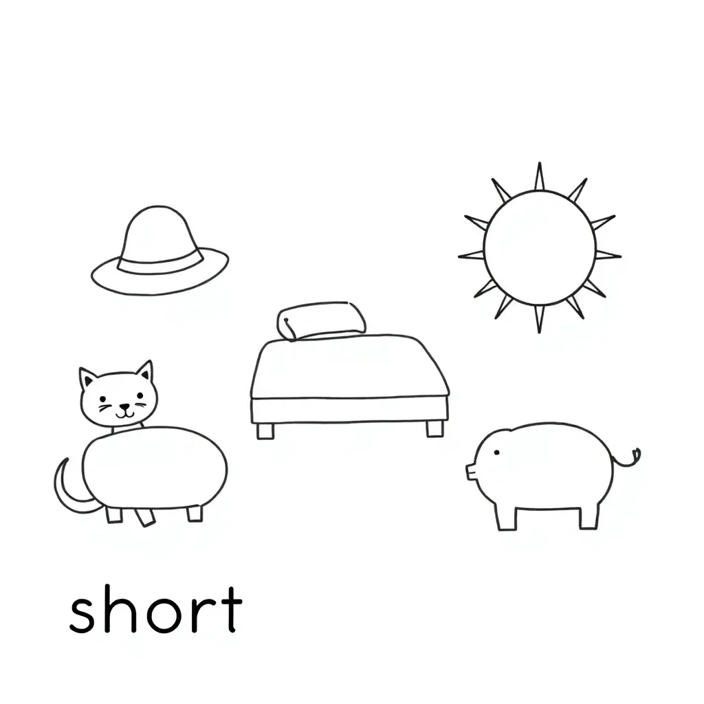 Short vowel sounds illustration