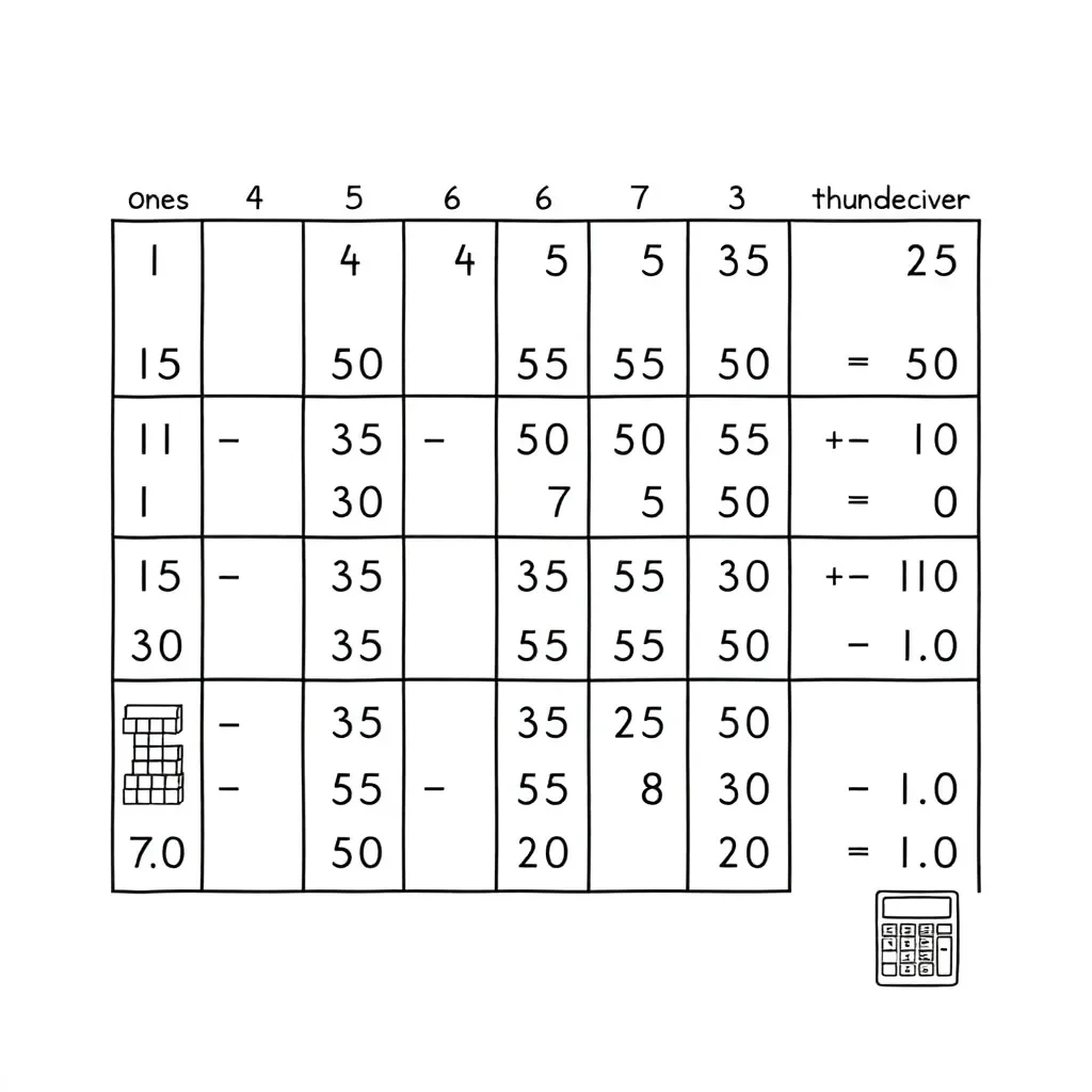 Students working with base-ten blocks for addition