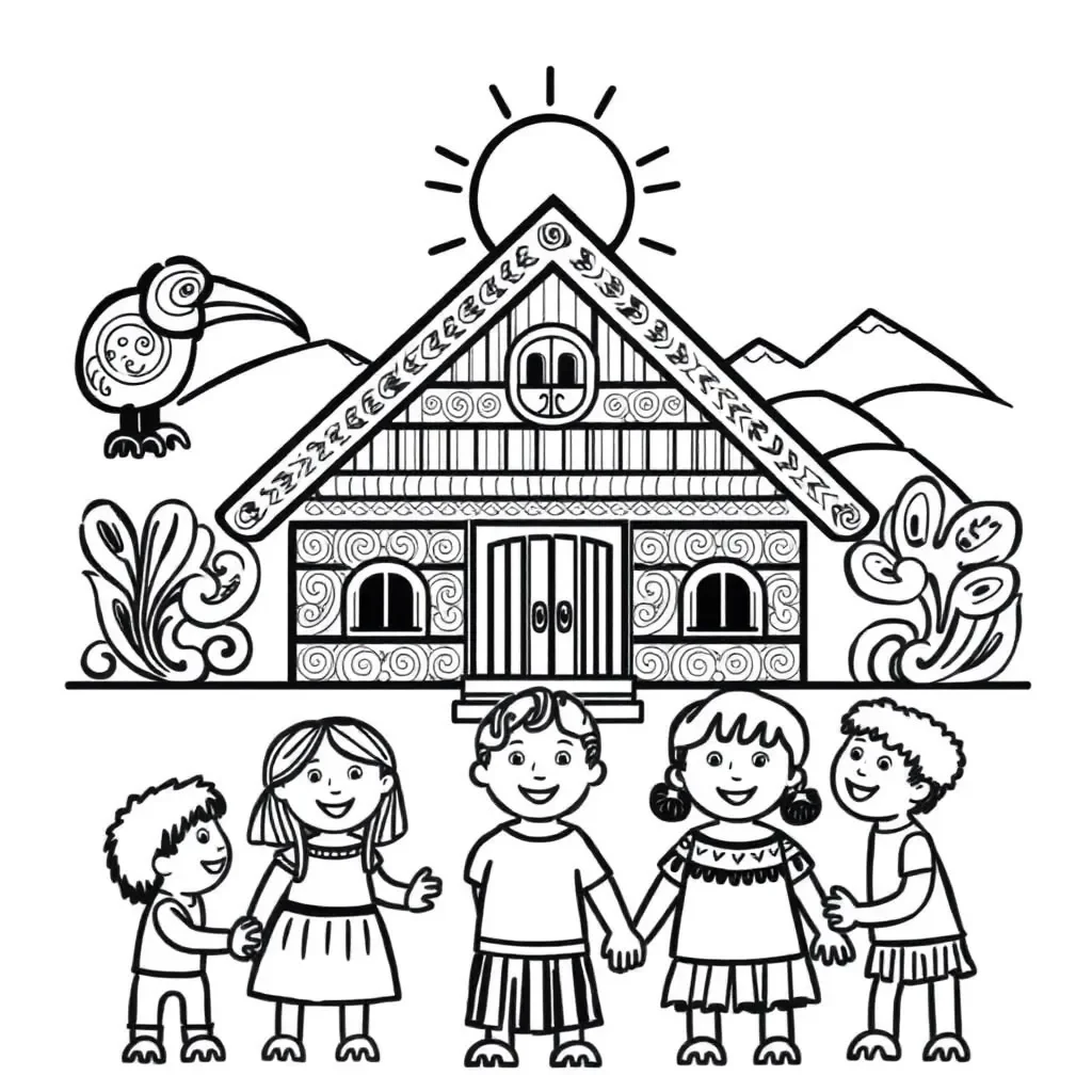 Māori greeting illustration