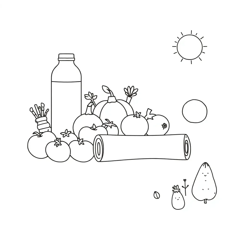 Healthy detox foods and water