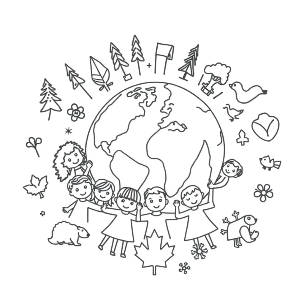Connected world illustration