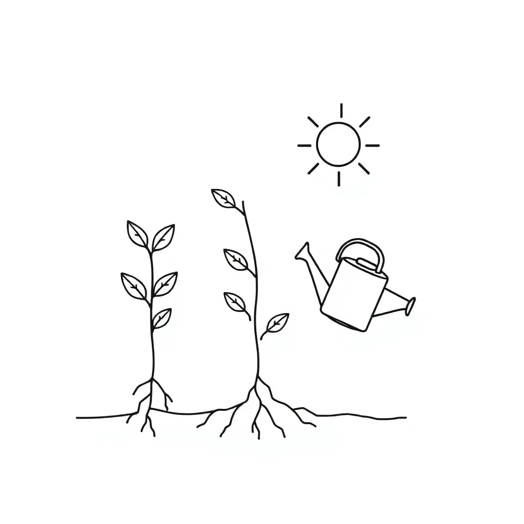 Child growing from baby to teenager illustration