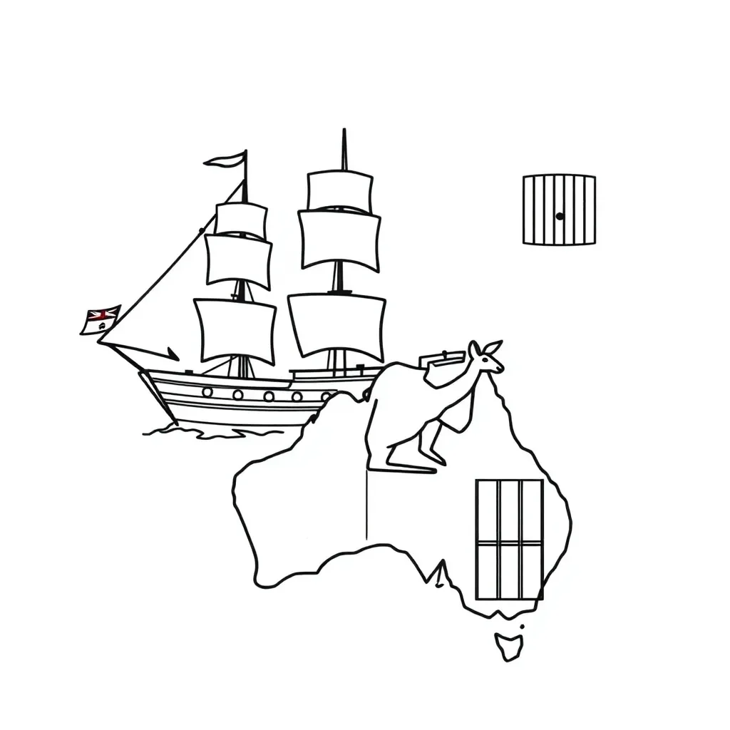 British ships sailing to Australia