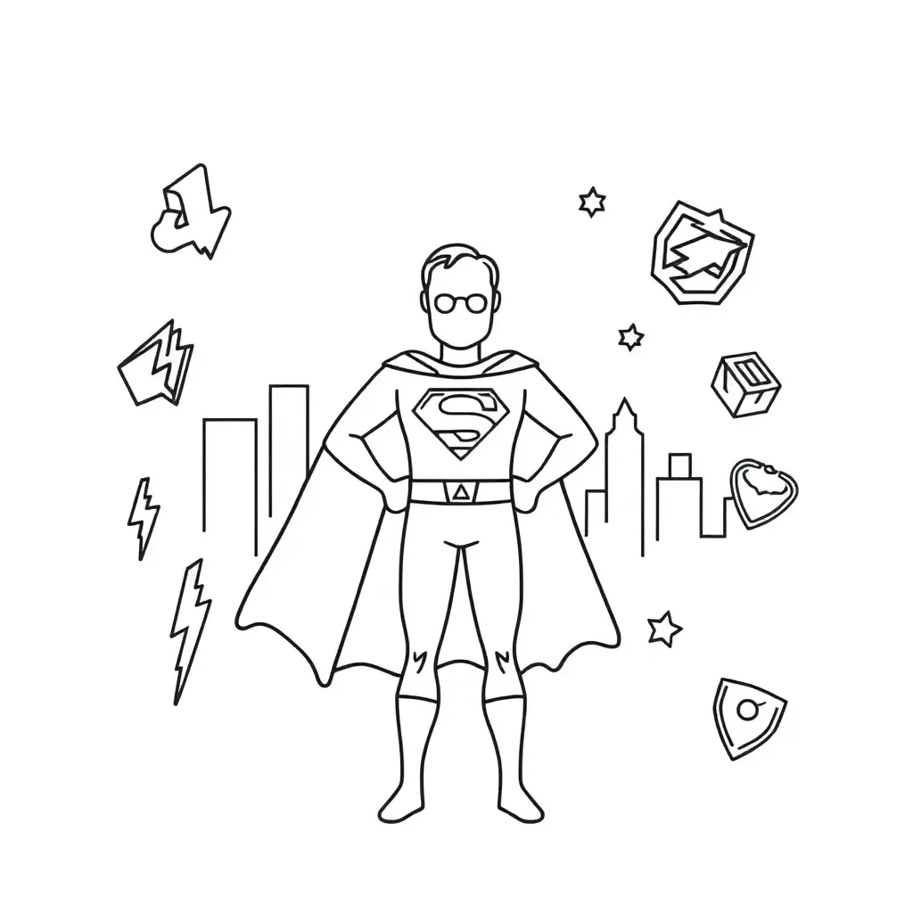 Superhero illustration