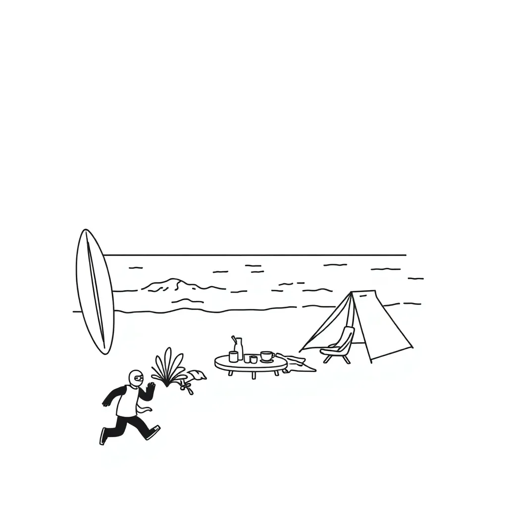 Summer holiday activities illustration
