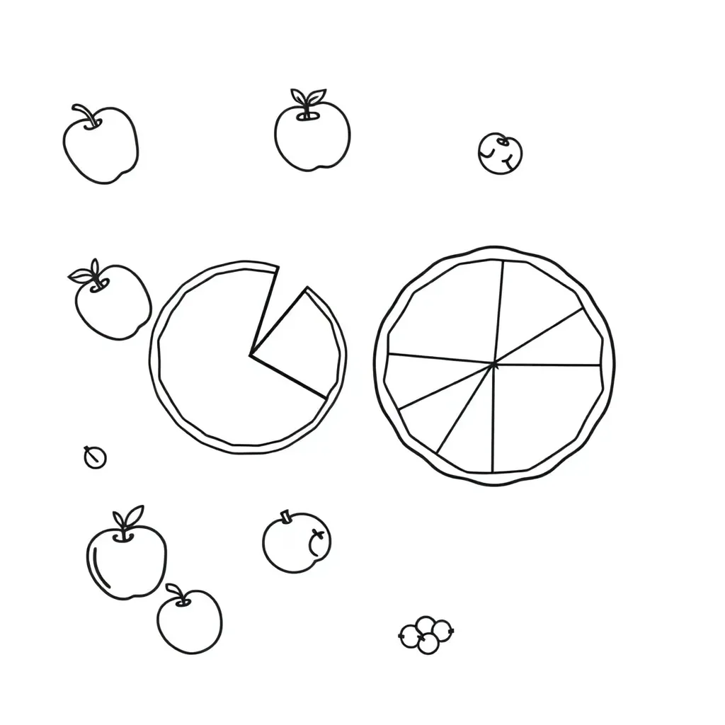 Fraction subtraction illustration