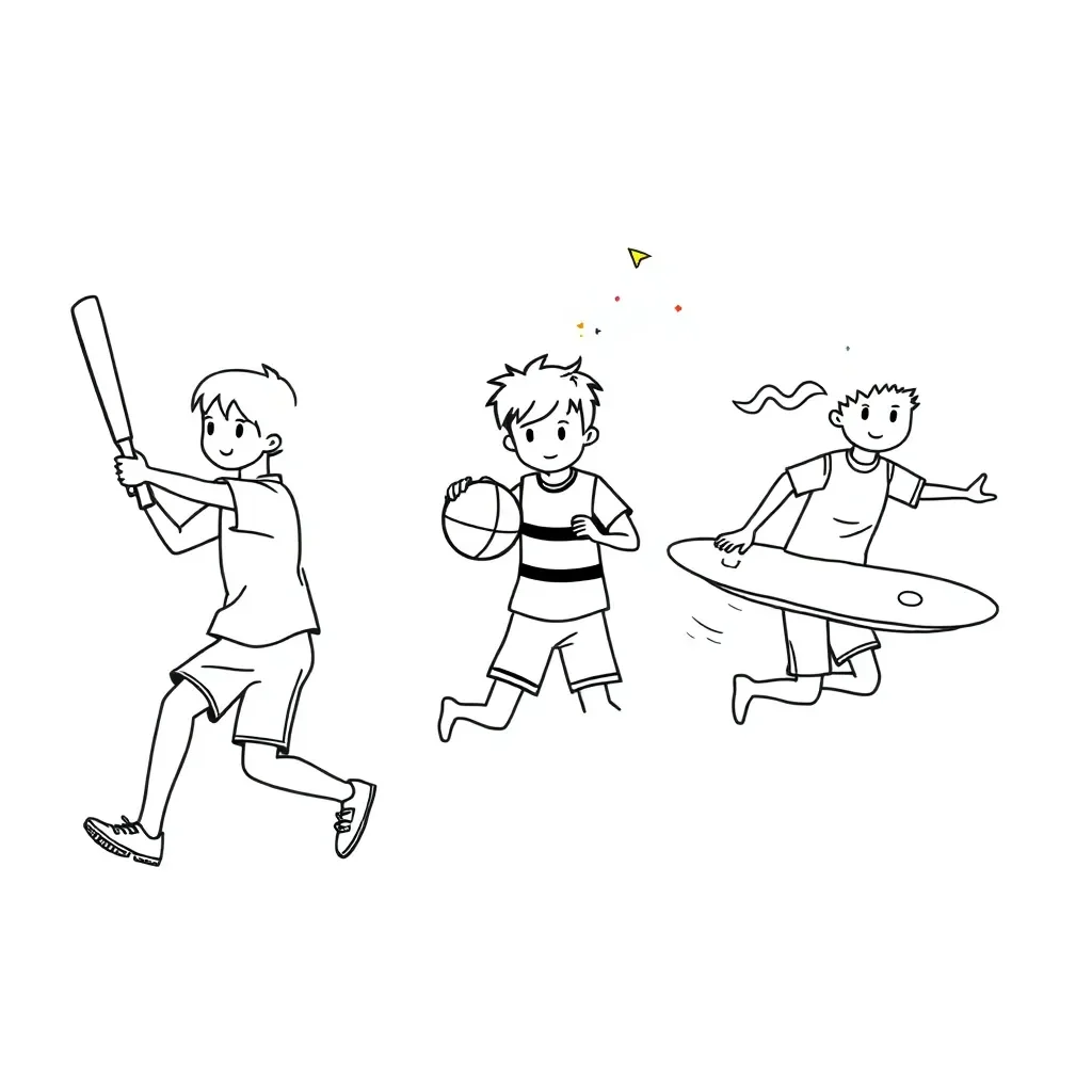 Students playing sports with movement strategies