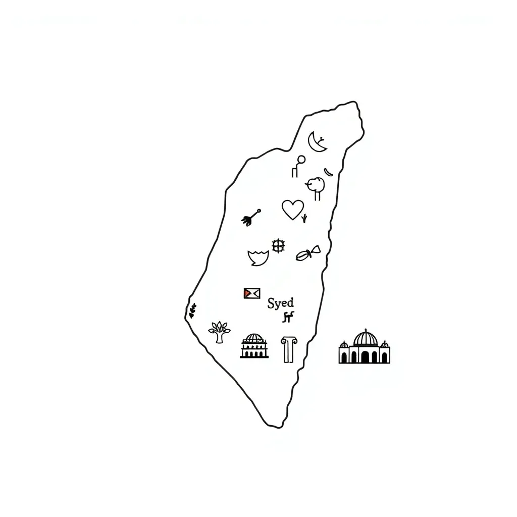 Map of Middle East region