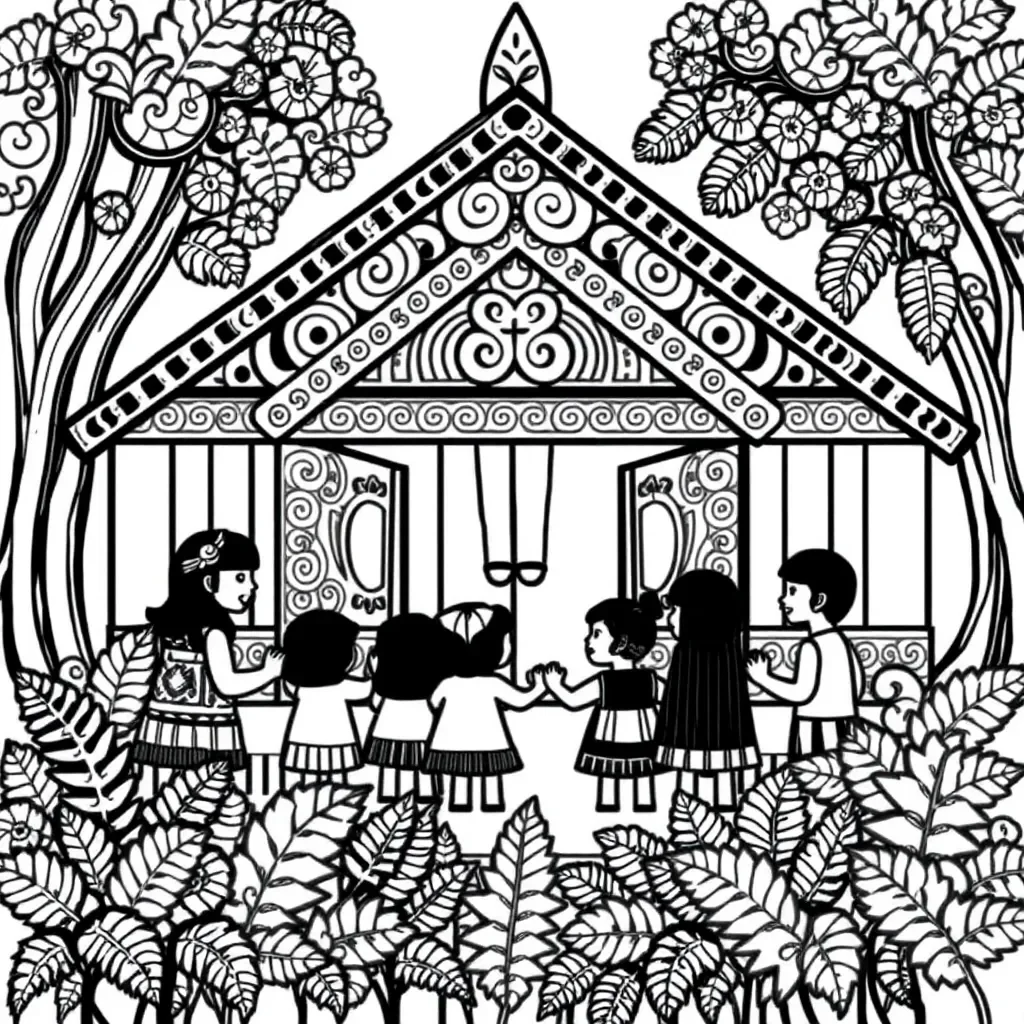 Māori cultural greeting illustration